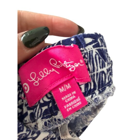 LILLY PULITZER Blue White Nautical Shorts Size Medium - Picture 7 of 7